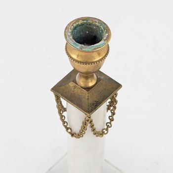 Ljusstakar, ett par, gustaviansk stil, omkring 1900.