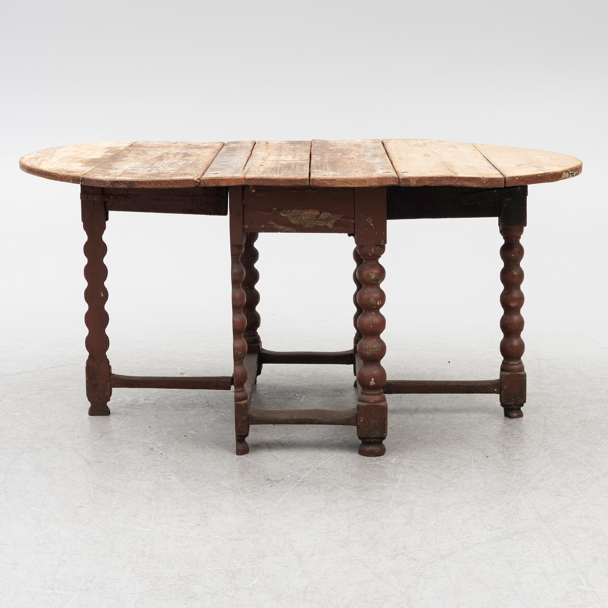 a drop-leaf table, Sweden, 18th/19th century.