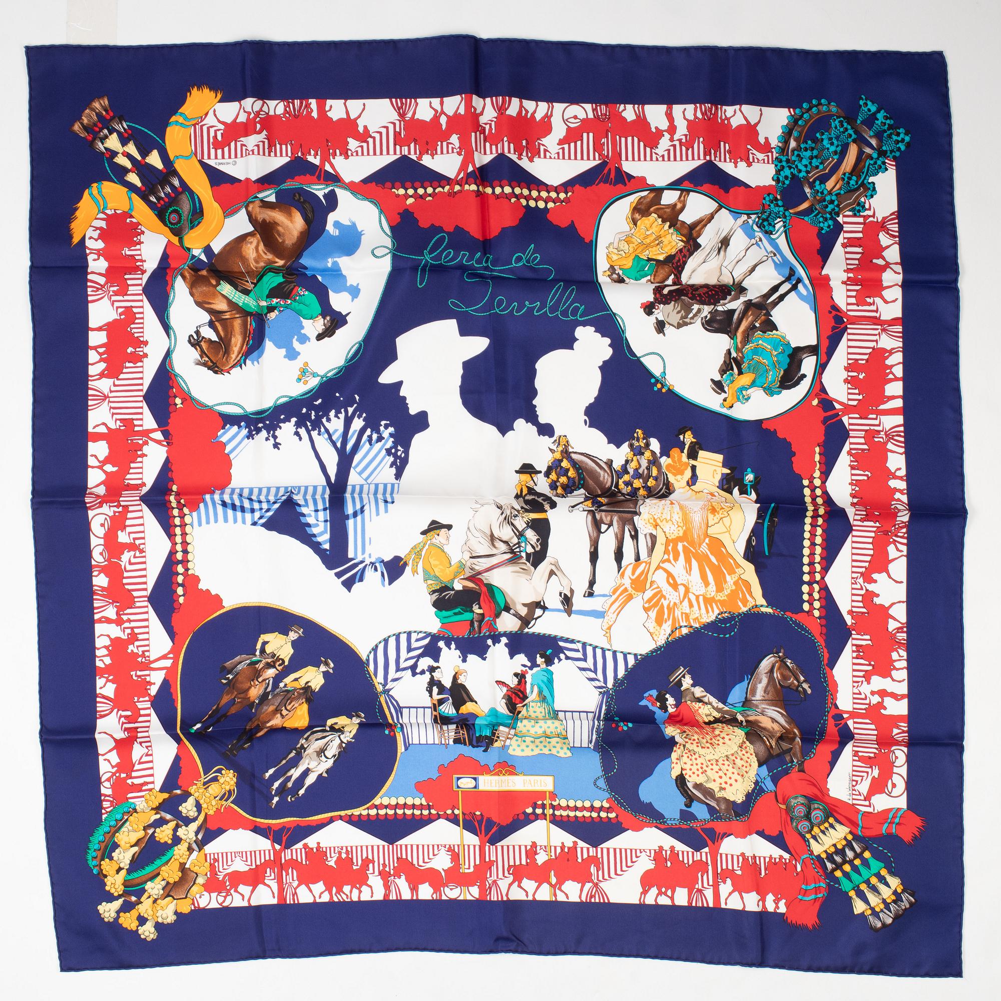 Hermès, scarf, "Feria de Sevilla".
