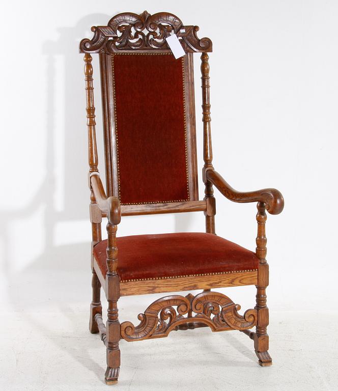 KARMSTOL. Barockstil, tidigt 1900-tal.