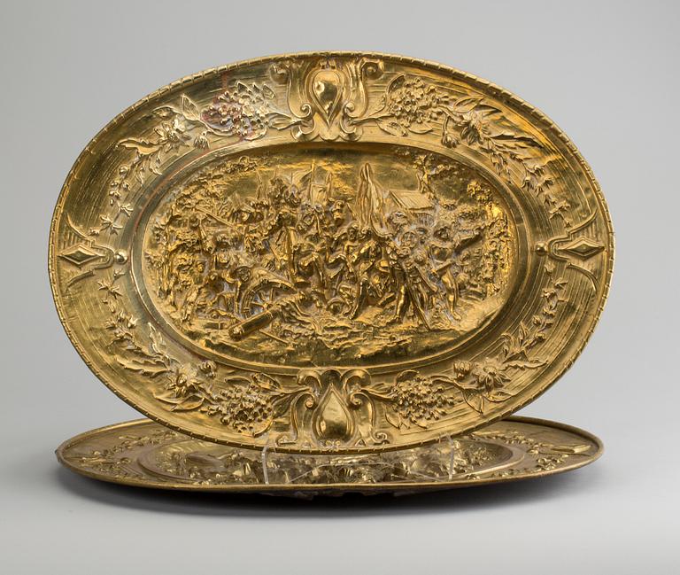 VÄGGPLÅTAR, 2 st, 1800/1900-tal.