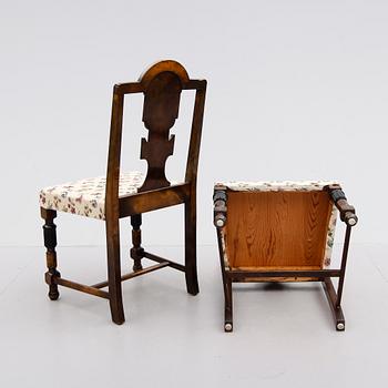 MATSALSMÖBEL, 7 delar, 1900-talets första hälft.