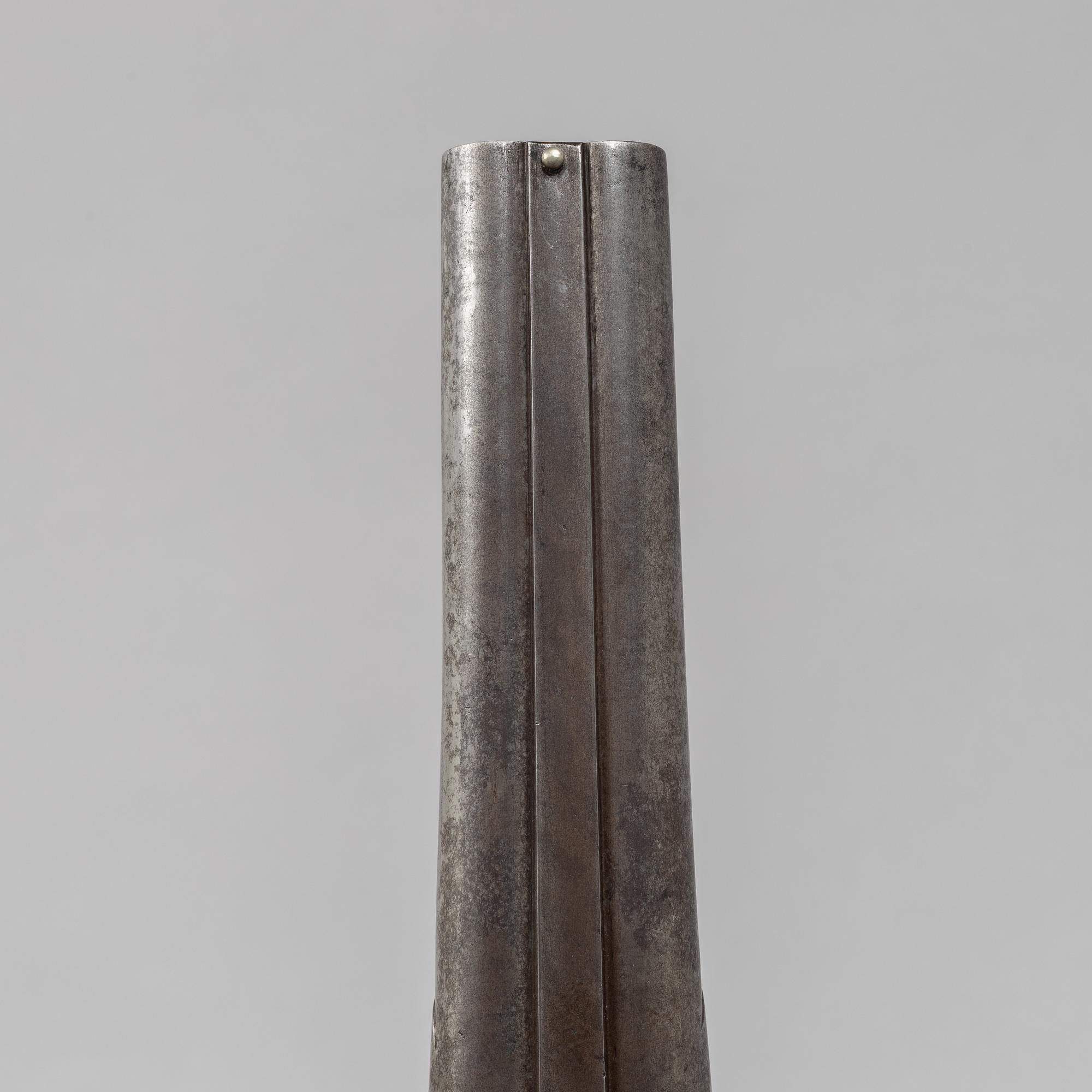 A double-barrelled percussion pistol, second half of the 19th century.
