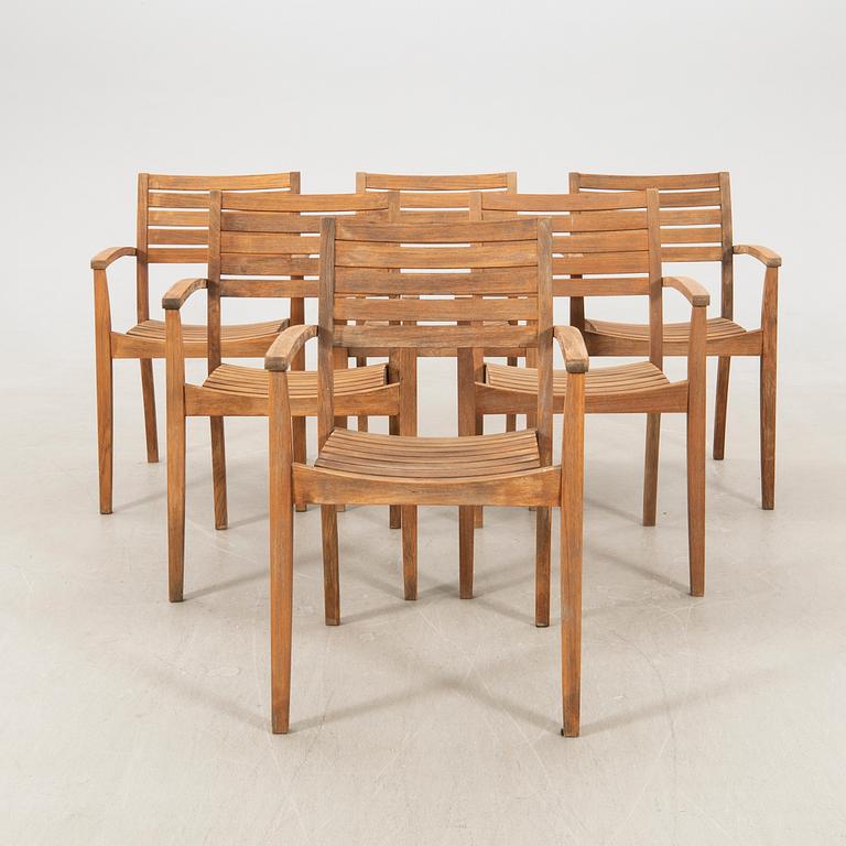 Jakob Berg trädgårdsmöbel 7 dlr "Ballare" för Fritz Hansen Danmark sent 1900-tal.