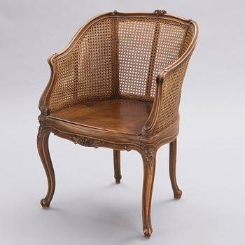 BERGERE/ARMCHAIR, Louis XV style, early 20th century.