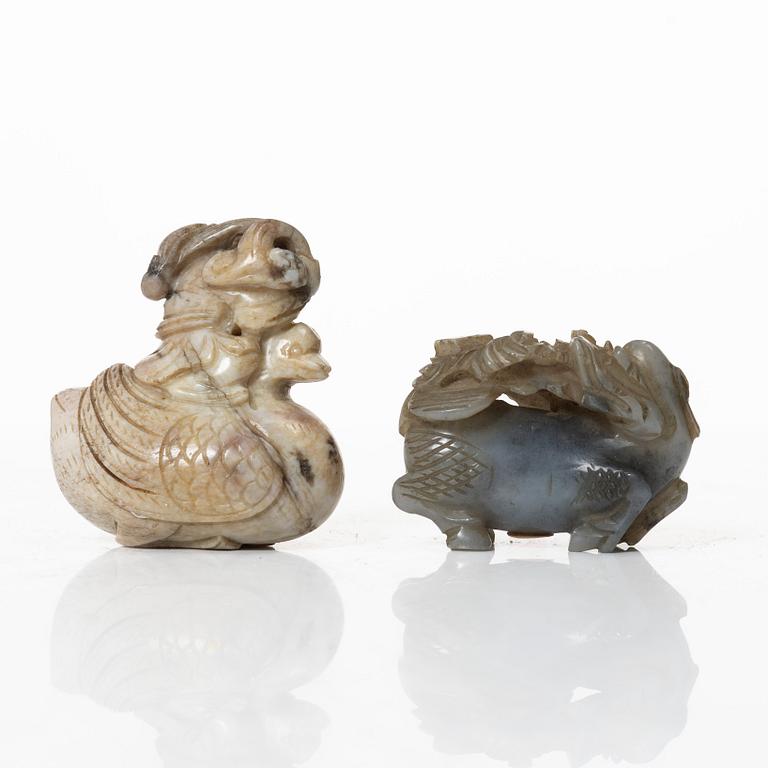 A group of four Chinese stone figures, 20th century.