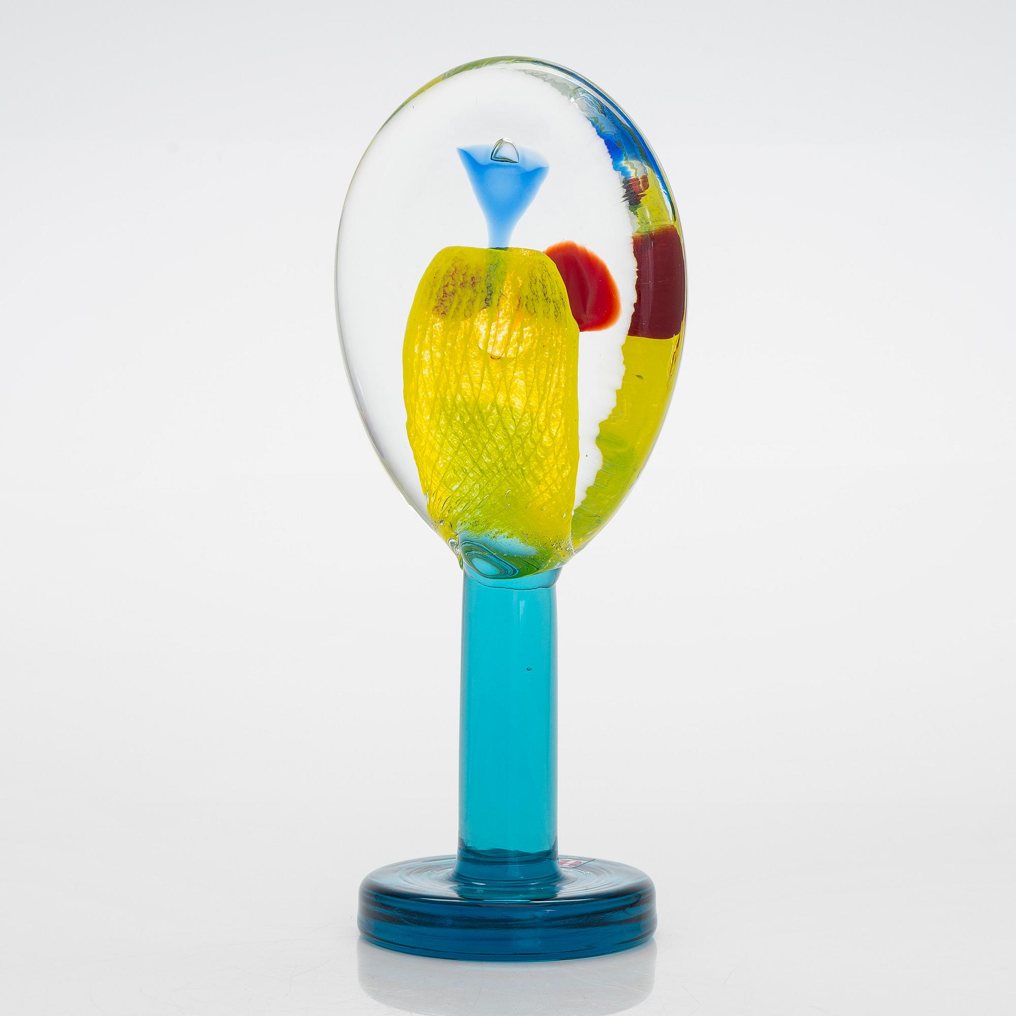 Oiva Toikka, glasskulptur, "Lollipop", signerad Oiva Toikka Nuutajärvi 2004 143/200.