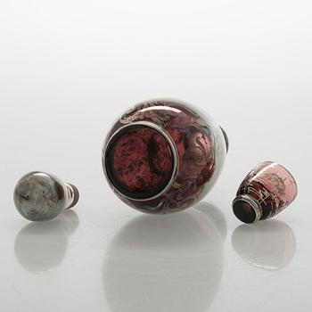 Two similar glass sets, Middle European 1950s.