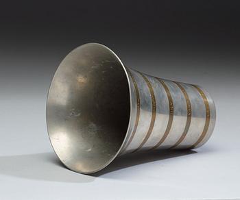 An Estrid Ericson pewter vase by Svenskt Tenn, Stockholm 1950.