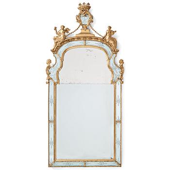 1. A Swedish Baroque mirror by Burchardt Precht (active in Stockholm 1674-1738).