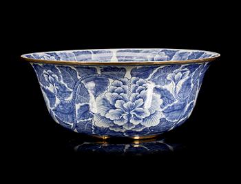 LOTUSSKÅL, porslin,  Kina 1800-tal.