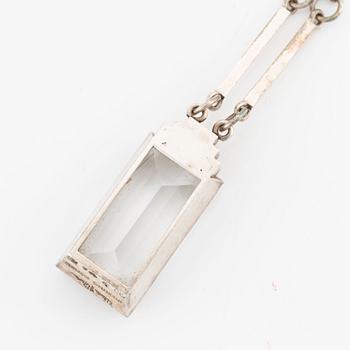 Wiwen Nilsson, a sterling silver and rock crystal necklace, Anders Nilsson, Lund 1944.