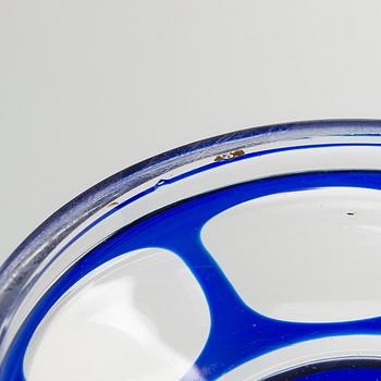 Skålar på fot, 2 st, glas, 1900-tal.
