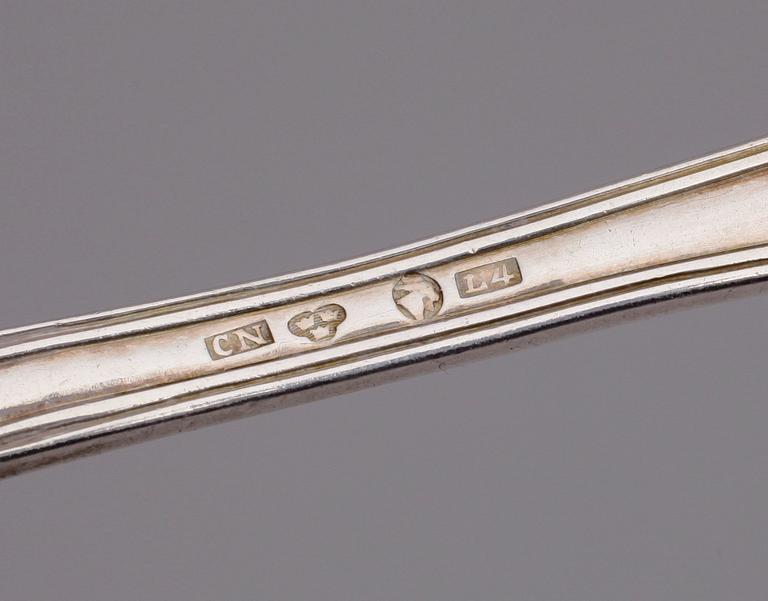 PARTI SKEDAR, 18 st, silver, bl a modell "Haga", total vikt ca 461g.