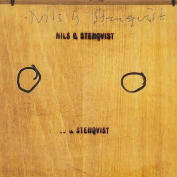 Nils Gunnar Stenqvist, wood relief, signed with stamp and handsigned verso.