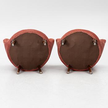 Armchairs, a pair, 1930s/40s.