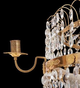 A late Gustavian circa 1800 seven-light chandelier.