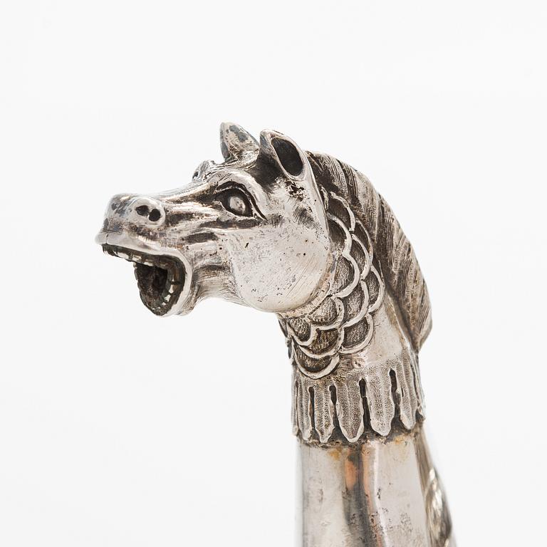 A Late-Empire silver teapot, maker's mark of Carl Petter Norlin, Malmö 1830.