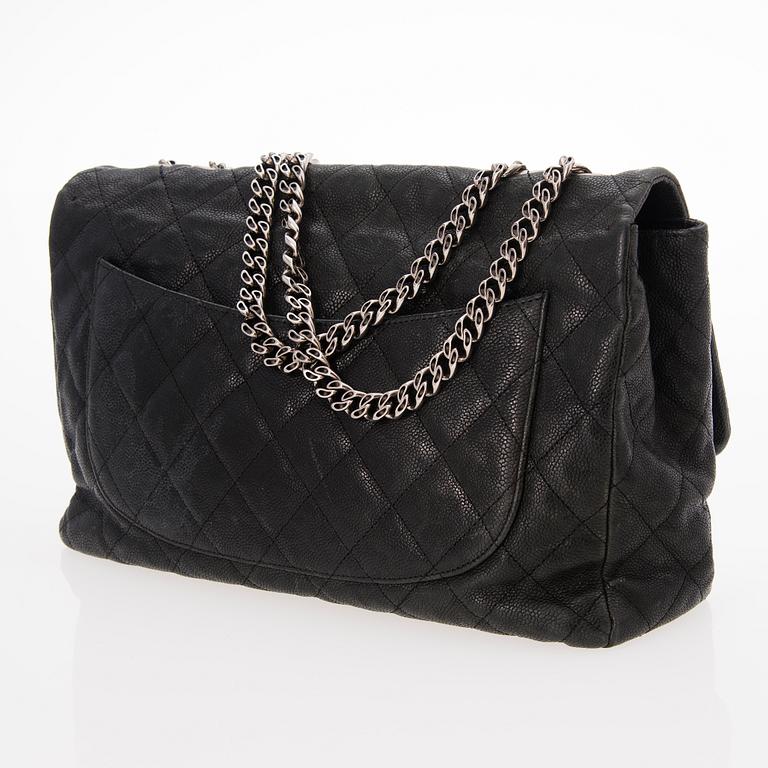 CHANEL Caviar Reissue 2.55 Jumbo Single Flap Bag.