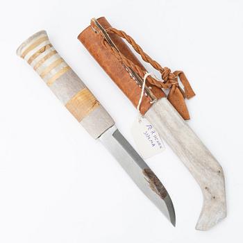 Per Henrik Simma, half-horn knife, signed.