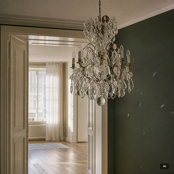 Chandelier, Baroque style, 20th century.
