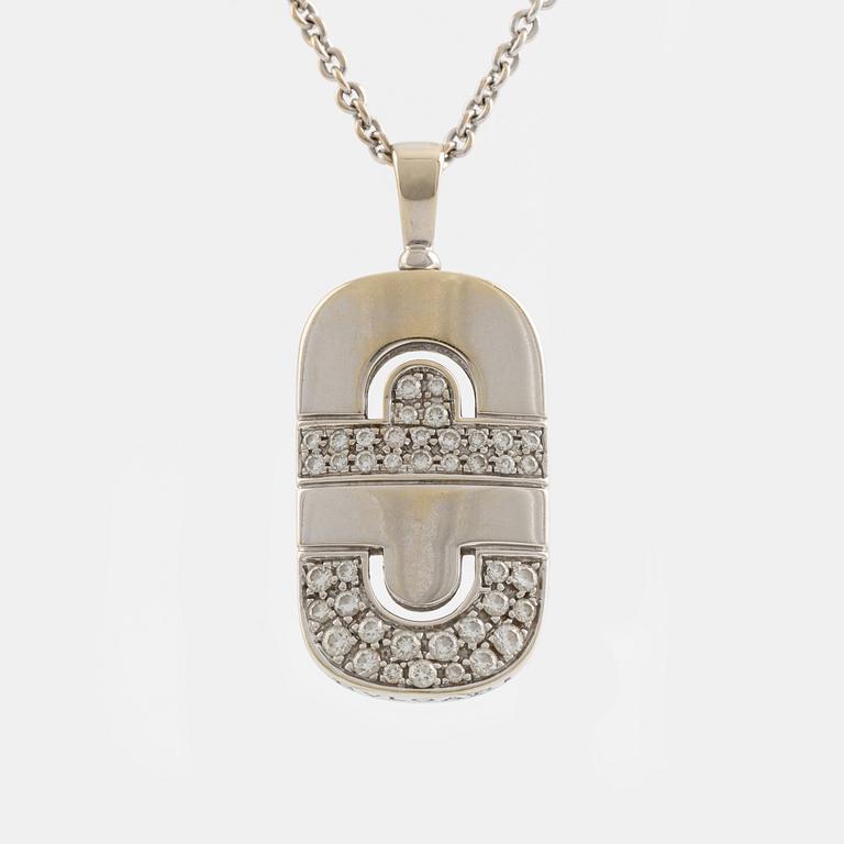 Bulgari, "Parentesi" necklace, white gold and brilliant cut diamonds.