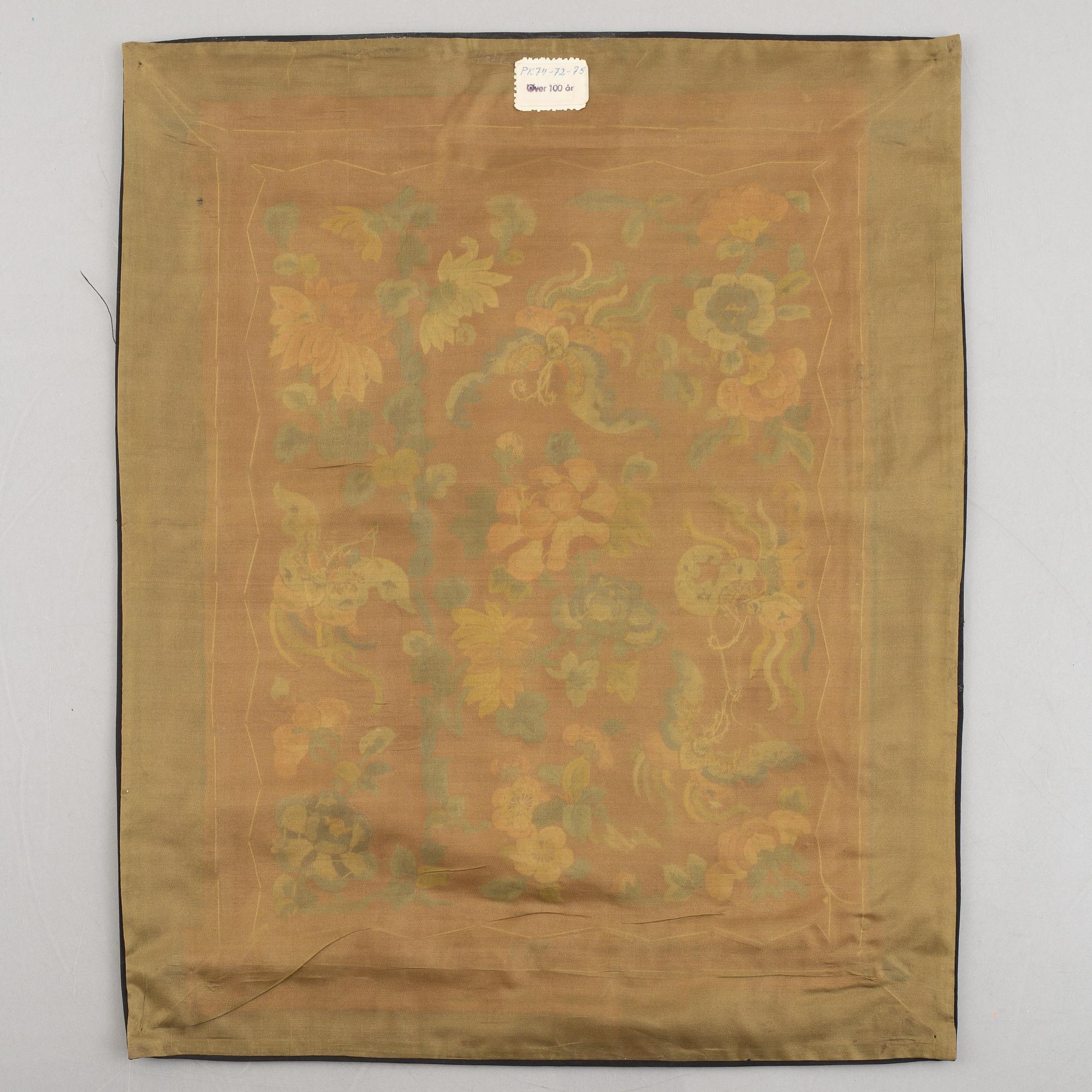 A group of five Chinese silk textiles, late Qing dynasty / first part of the 20th century.