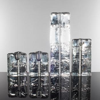 LJUSSTAKAR, 7 st, glas, "Arkipelago", Iittala, 1900-talets fjärde kvartal.