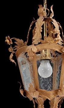 TAKLAMPA, metall, 1900-talets första hälft.