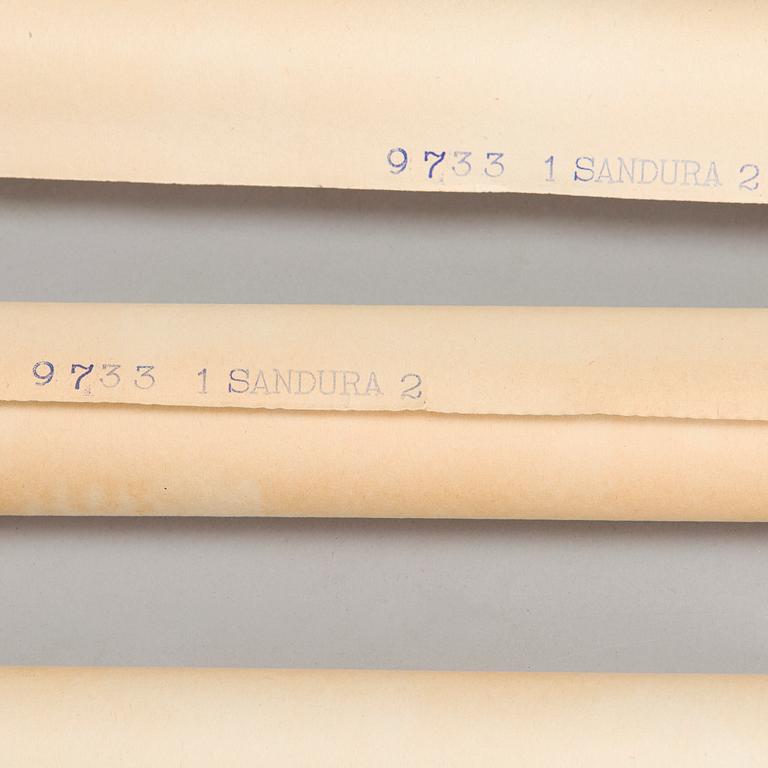 Tove Jansson, Moomin wallpaper, 6 rolls, mid-20th century.