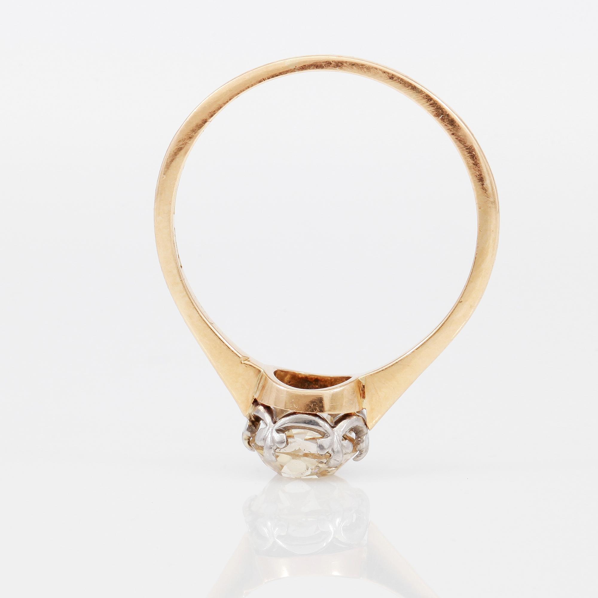 RING, solitär diamant ca 1,30 ct.