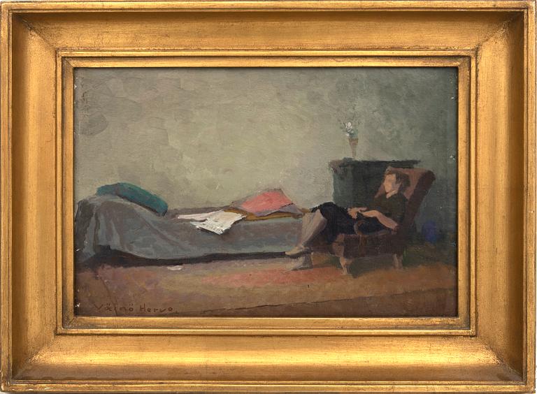 Väinö Hervo,  olja på duk signerad.