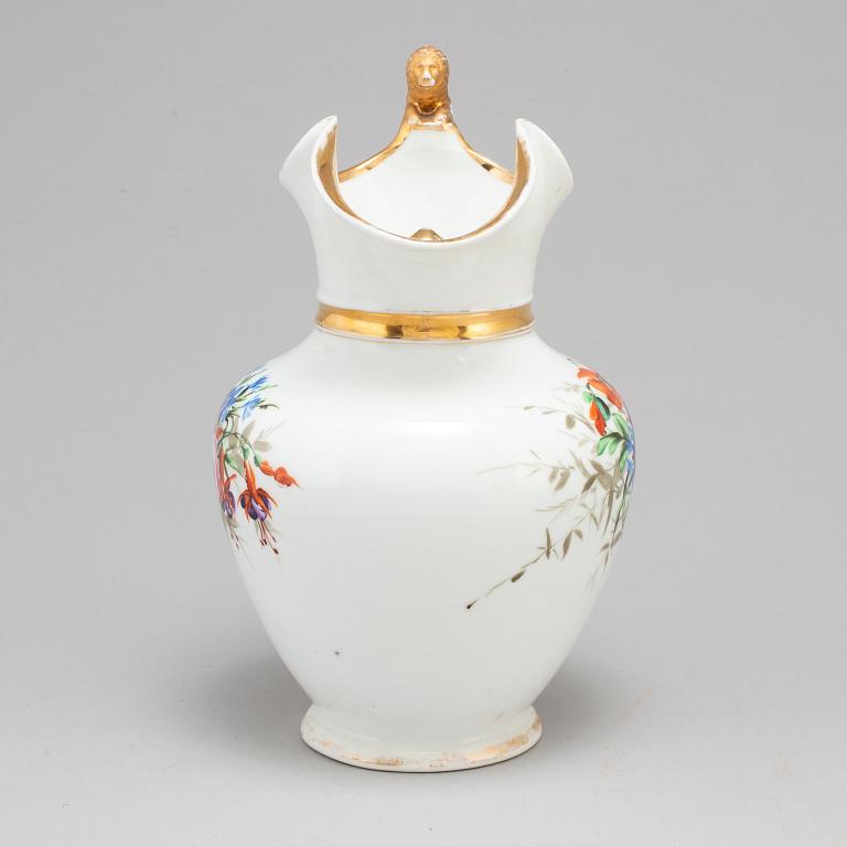 A circa 1900 porcelain pitcher, Bing & Grøndahl, Denmark.