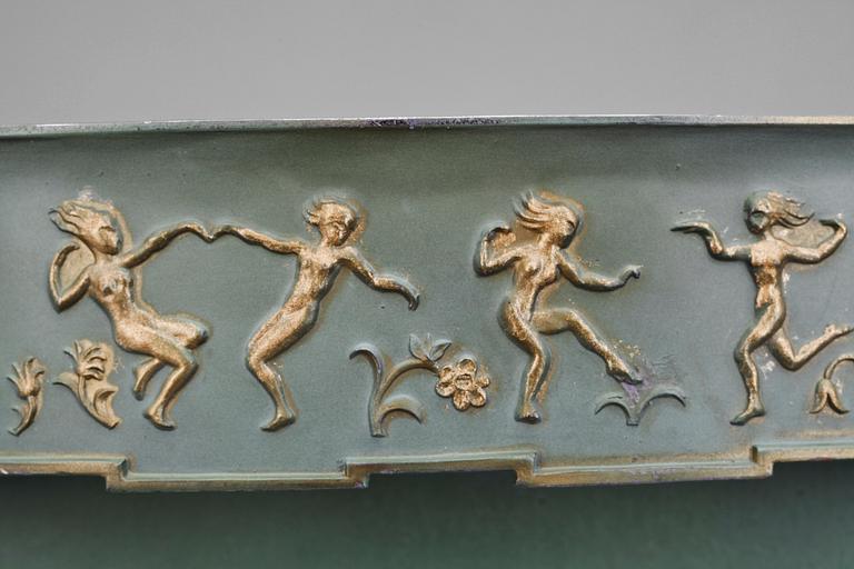 VÄGGLAMPA, art deco, 1900-talets första kvartal. H 30.