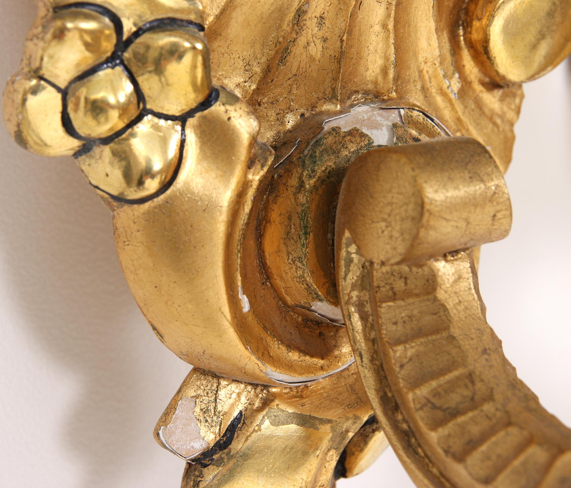 VÄGGPENDYL samt VÄGGAPPLIQUER, ett par. 1900-talets början.