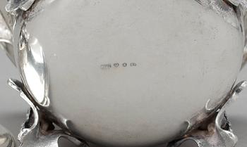 SOCKERSKÅL, silver, Jakob Engelberth Torsk, Stockholm, 1907. Vikt ca 452g.