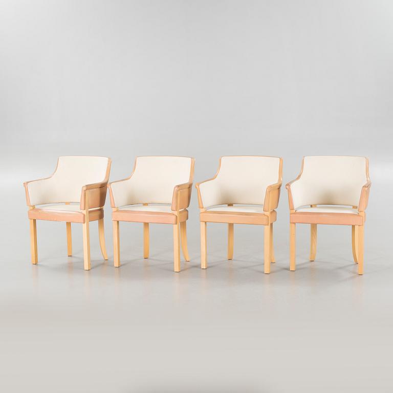 Four "Riksdagen" chairs, designed by Åke Axelsson for Gärsnäs, late 20th cenutry.