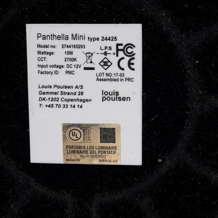 Verner Panton, a ”Panthella Mini" table lamp, Louis Poulsen, Denmark.