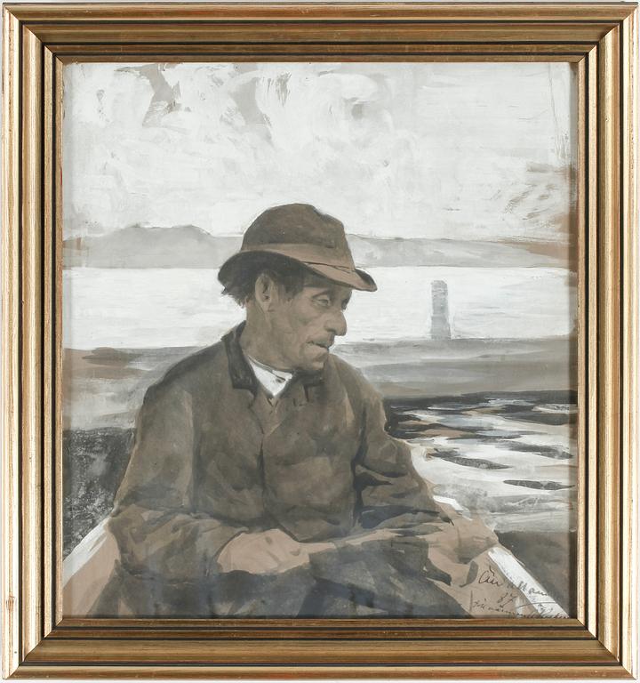 ALF WALLANDER, Akvarell och täckvitt, signerad och daterad -87.