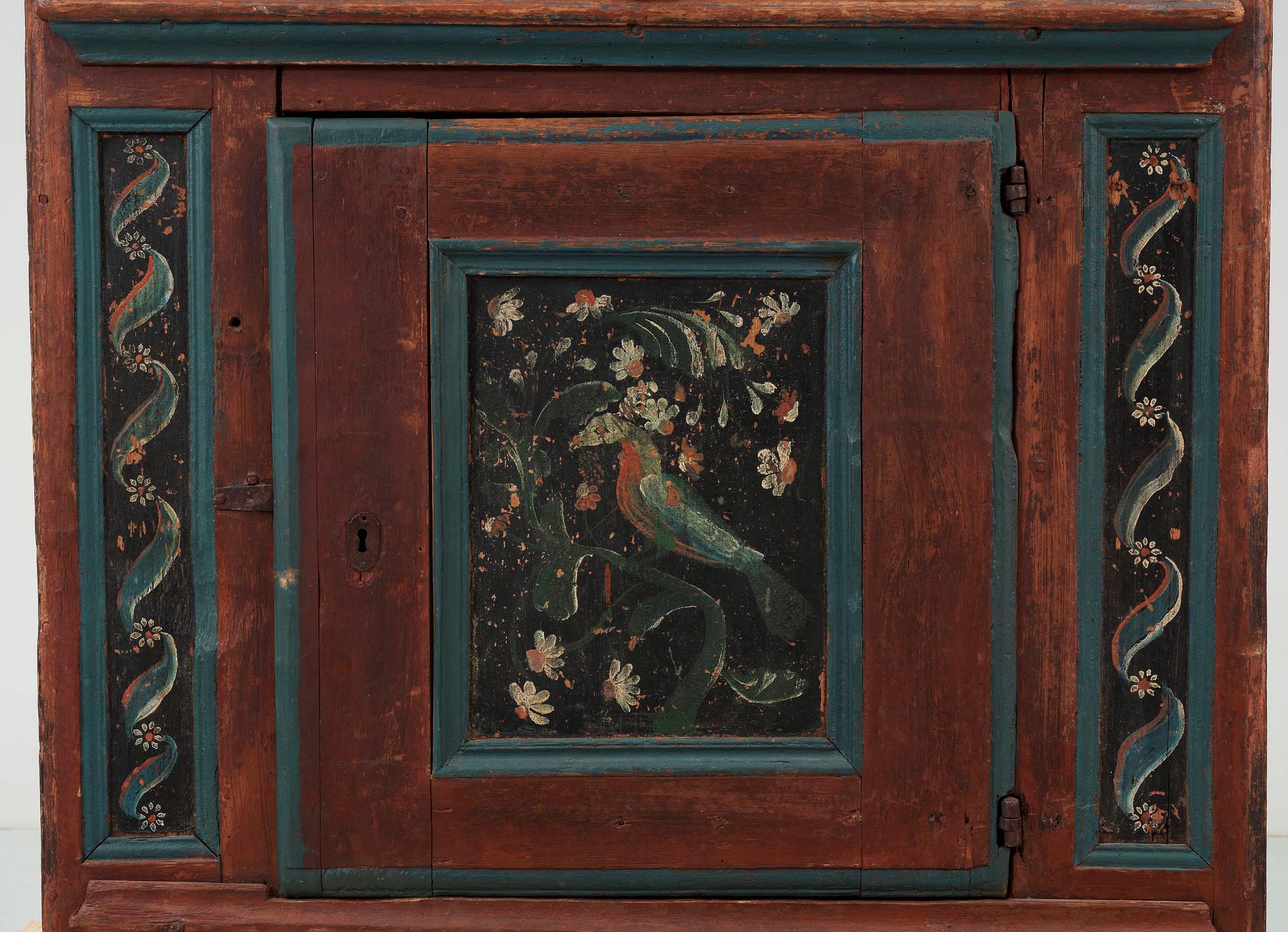 STÅNDSKÅP, allmoge, bär dat 1852.