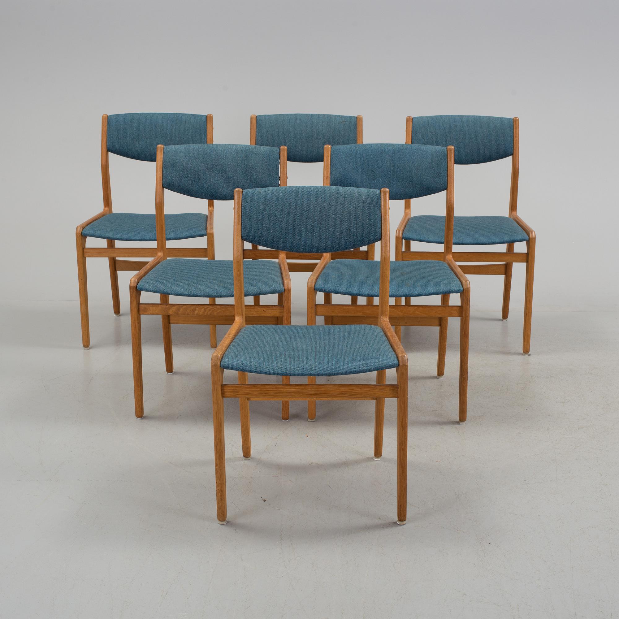 STOLAR, 6 st, J.C.A Jensen, Knud Andersen, Aarhus, Danmark, 1900-talets andra hälft.