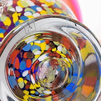 Ardy Strüwer, vase and bowl, signed, Johansfors.