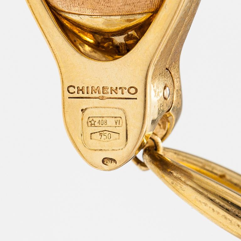 Chimento, "Accordi", an 18K gold necklace and bracelet with a diamond ca. 0.07 ct. Vicenzia, Italy.