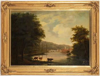 Engelsk konstnär, 1800-tal, Pastoral med boskap.