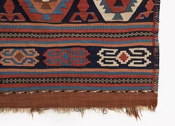 An antique Shahsavan kilim, Northwest Persia, c. 328 x 164 cm.