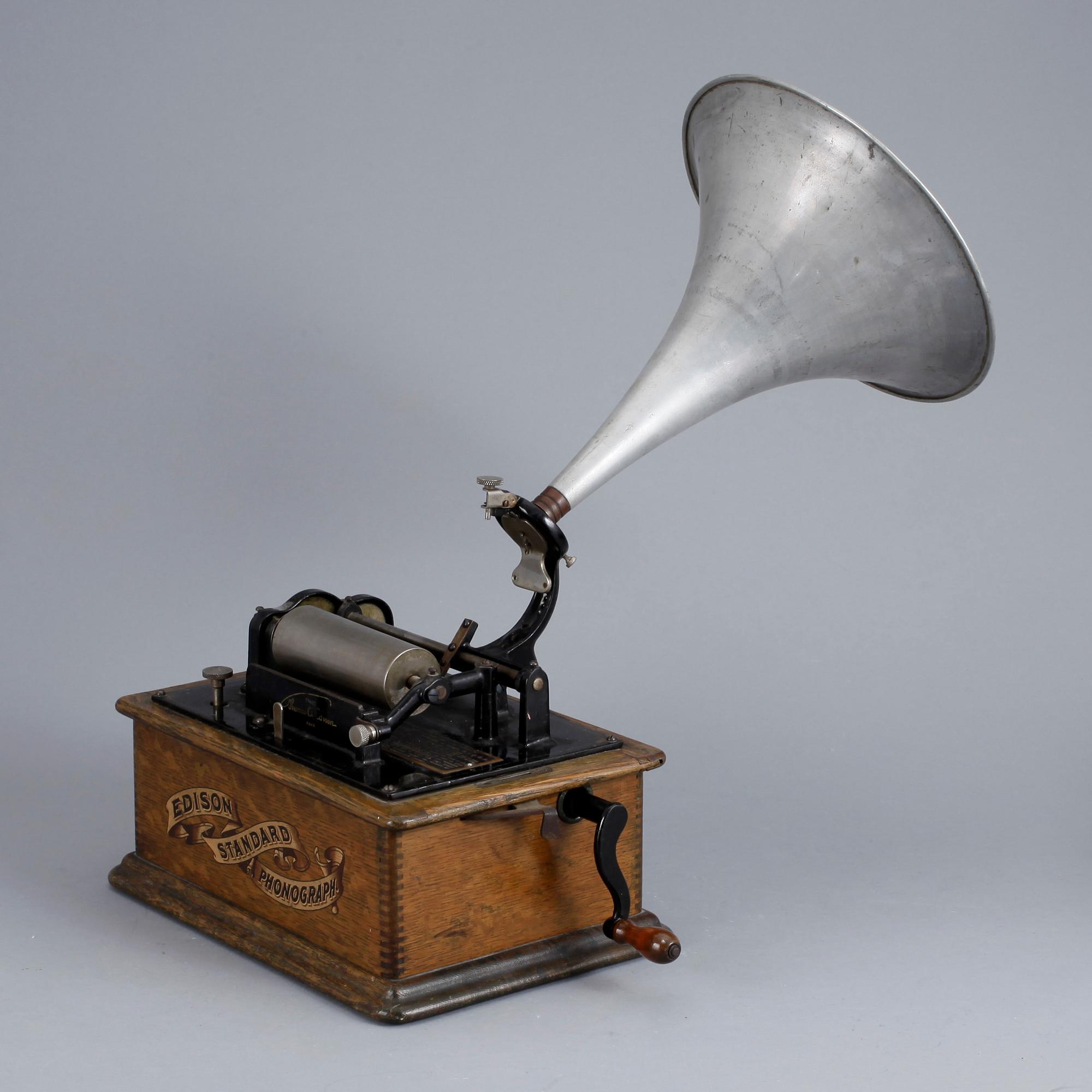 PHONOGRAPH, Edison Standard, sent 1800-tal.