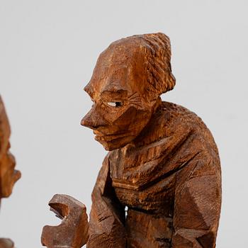 CARL JOHAN TRYGG, skulptur, trä, signerad, daterad 1916.