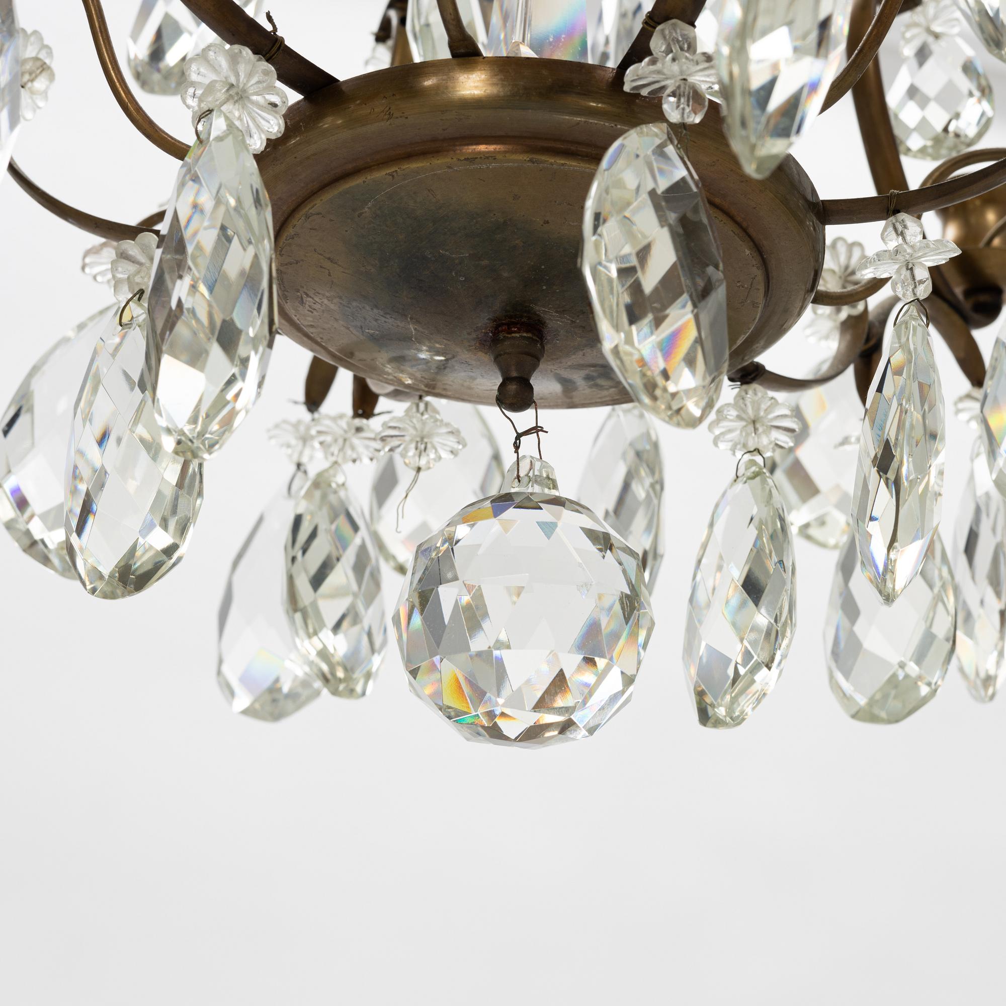 A Rococo style chandelier, first half of the 20th Century.