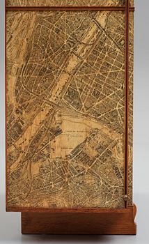 Josef Frank, skåp, "Plan de Paris à vol d'oiseau", Firma Svenskt Tenn, ca 1937-1943.