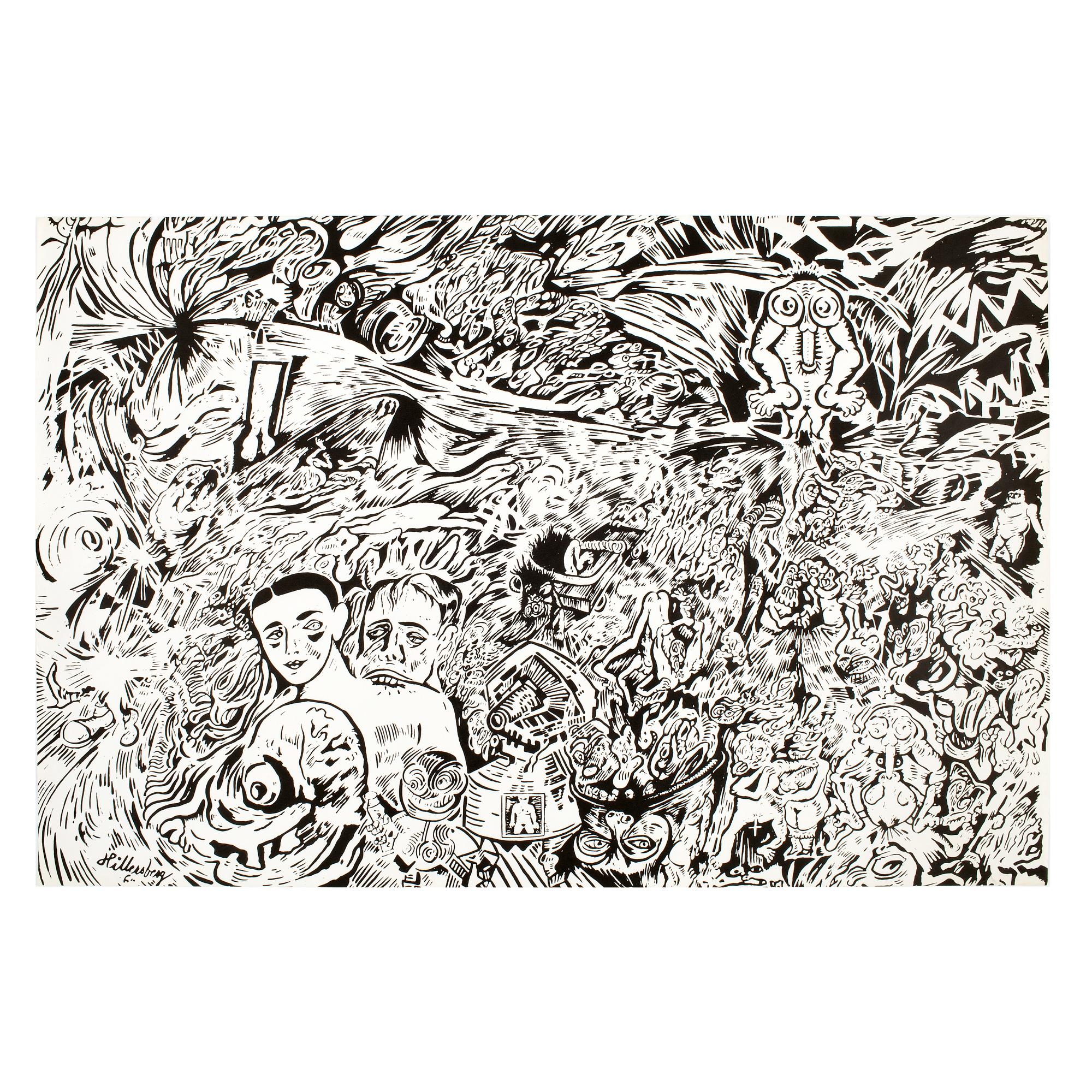LARS HILLERSBERG, affisch, offset, signerad och daterad i trycket, 1964.